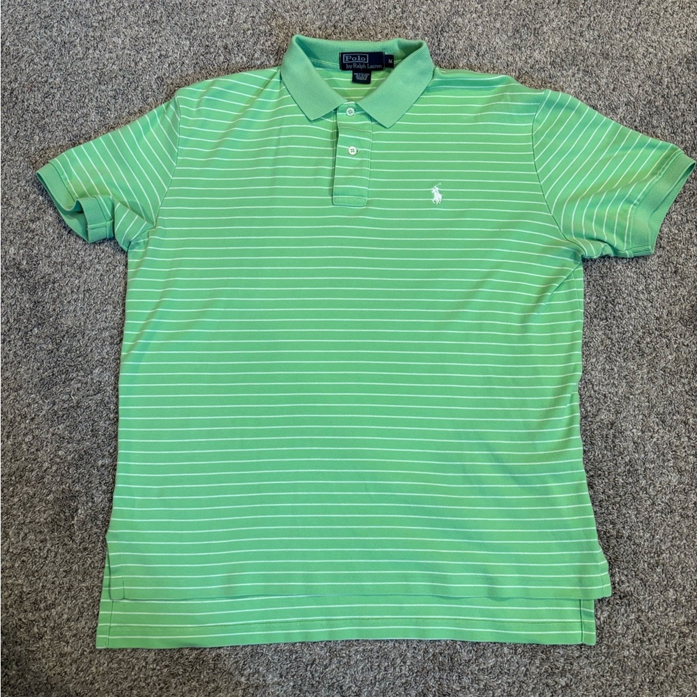 Ralph Lauren Mint Green Striped Polo